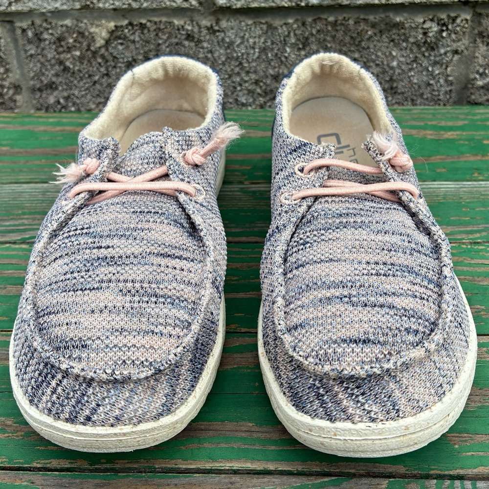 Hey Dude Wendy Sox Womens Sz 7 Light Pink Slip On Comfort Casual Flat Shoes - Picture 5 of 11